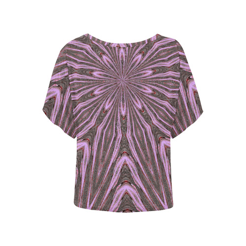 PINKY LEE Women's Batwing-Sleeved Blouse T shirt (Model T44)