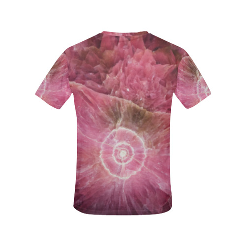 Pink and white stone texture All Over Print T-Shirt for Women (USA Size) (Model T40)