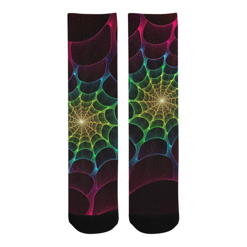 Rainbow Spiderweb Socks Trouser Socks