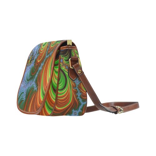 gorgeous Fractal 177 A by JamColors Saddle Bag/Small (Model 1649) Full Customization