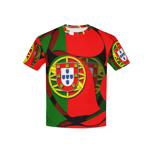 The Flag of Portugal Kids' All Over Print T-shirt (USA Size) (Model T40)