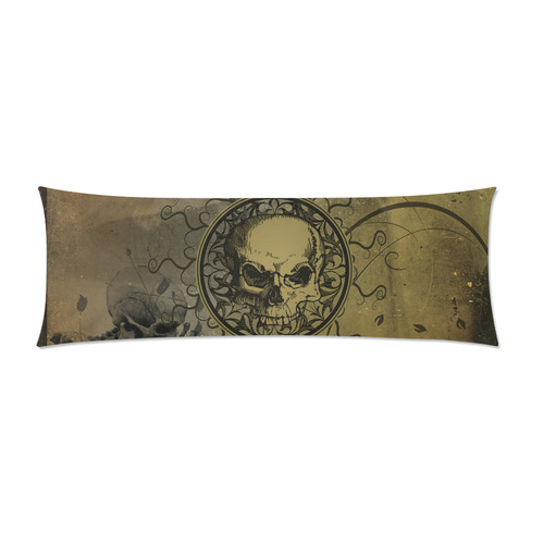 Amazing skull with skeletons Custom Zippered Pillow Case 21"x60"(Two Sides)