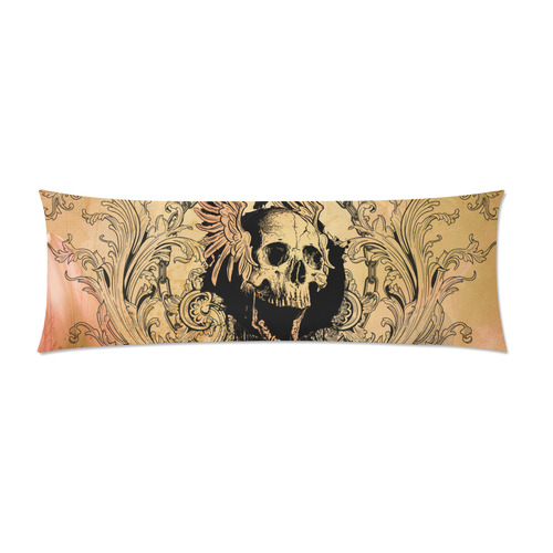 Amazing skull with wings Custom Zippered Pillow Case 21"x60"(Two Sides)