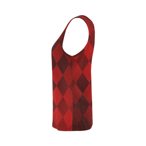 Christmas Red Square All Over Print Tank Top for Women (Model T43)