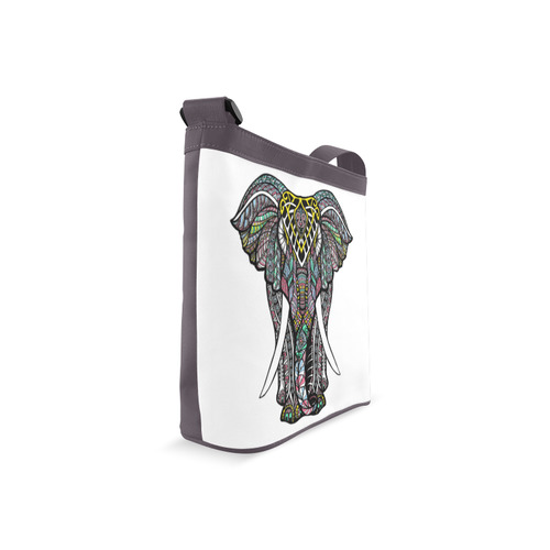 Indian Elephant Colorful Abstract Pattern Crossbody Bags (Model 1613)