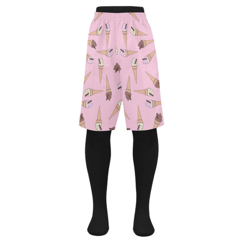 Pink Fun Ice Cream Pattern Men's Swim Trunk (Model L21)