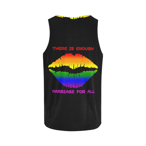 Gay Pride Rainbow Kiss All Over Print Tank Top for Women (Model T43)