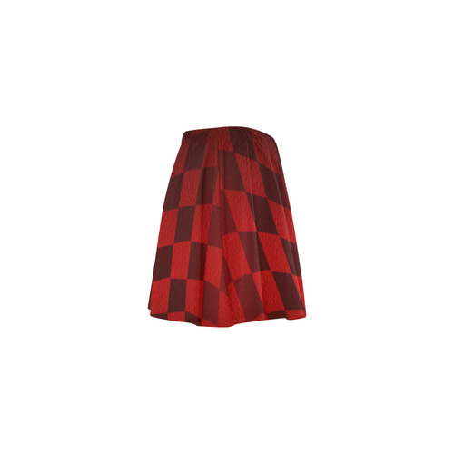 Christmas Red Square Mini Skating Skirt (Model D36)