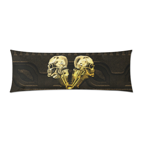 Awesome mechanical skull Custom Zippered Pillow Case 21"x60"(Two Sides)