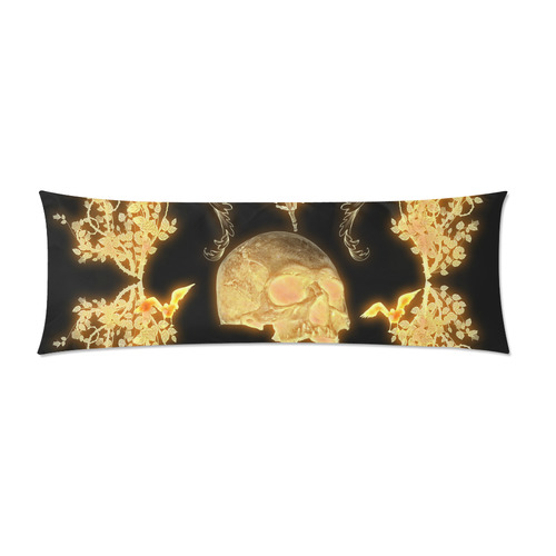 Yellow skull Custom Zippered Pillow Case 21"x60"(Two Sides)
