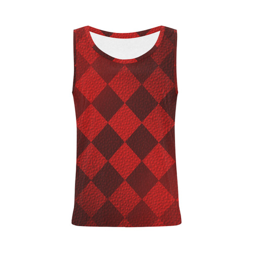 Christmas Red Square All Over Print Tank Top for Women (Model T43)