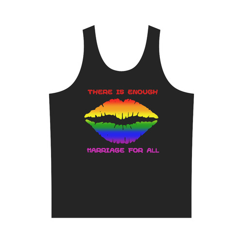 Gay Pride Rainbow Kiss All Over Print Tank Top for Men (Model T43)