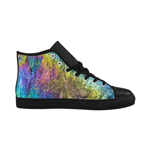 Colorful stone texture Aquila High Top Microfiber Leather Men's Shoes/Large Size (Model 032)