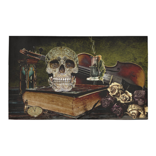 Funny Skull and Book Azalea Doormat 30" x 18" (Sponge Material)