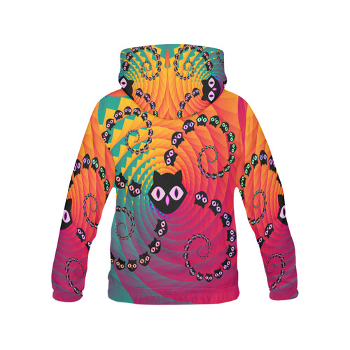 Rainbow Spiral Cats All Over Print Hoodie for Men (USA Size) (Model H13)
