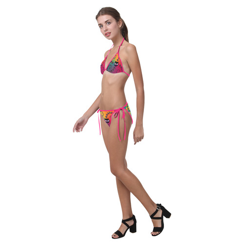 Rainbow Spiral Cats Custom Bikini Swimsuit (Model S01)
