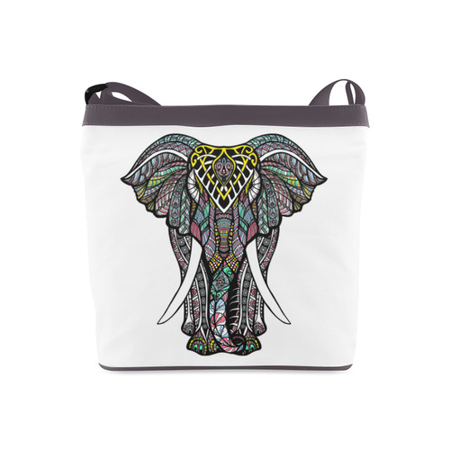Indian Elephant Colorful Abstract Pattern Crossbody Bags (Model 1613)