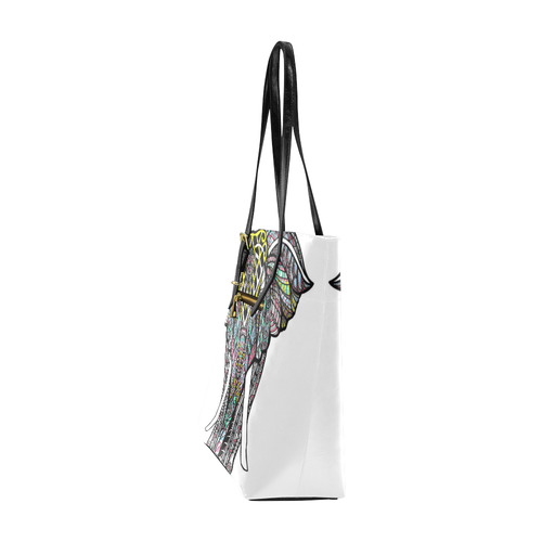 Indian Elephant Colorful Abstract Pattern Euramerican Tote Bag/Small (Model 1655)