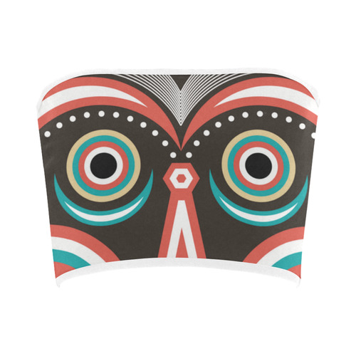 Lulua Ethnic Tribal Mask Bandeau Top