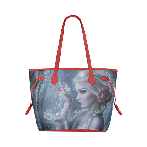 Spider Princess Clover Canvas Tote Bag (Model 1661)