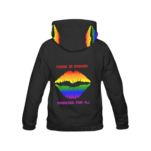 Gay Pride Rainbow Kiss All Over Print Hoodie for Men (USA Size) (Model H13)