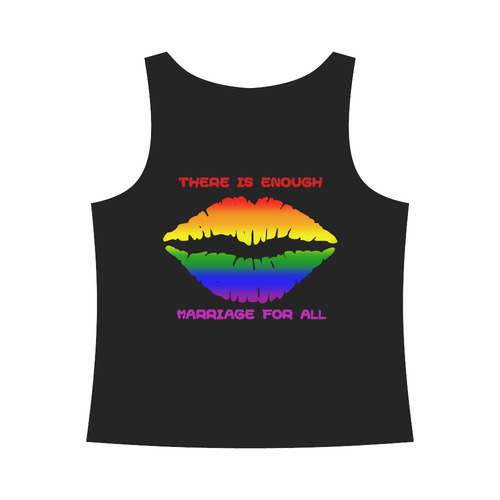 Gay Pride Rainbow Kiss All Over Print Tank Top for Women (Model T43)