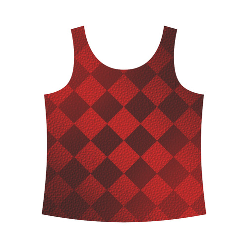 Christmas Red Square All Over Print Tank Top for Women (Model T43)