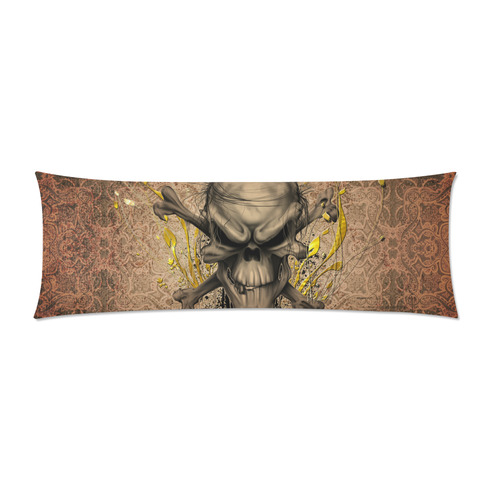 The scary skull with crow Custom Zippered Pillow Case 21"x60"(Two Sides)