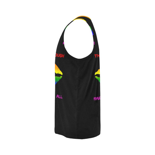 Gay Pride Rainbow Kiss All Over Print Tank Top for Men (Model T43)