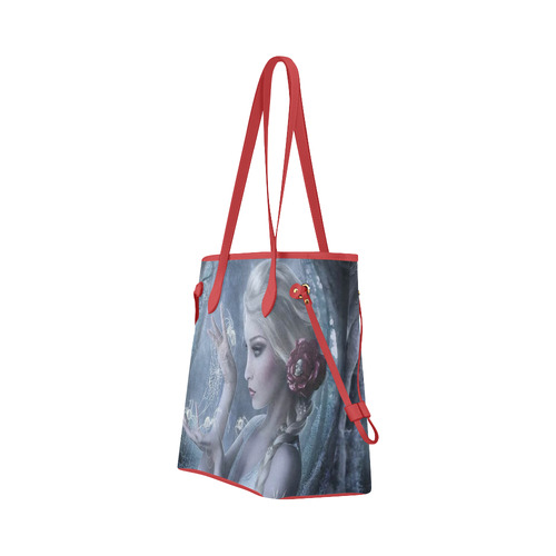 Spider Princess Clover Canvas Tote Bag (Model 1661)