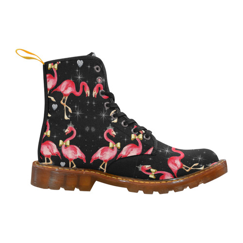 flamingo on black Martin Boots For Women Model 1203H