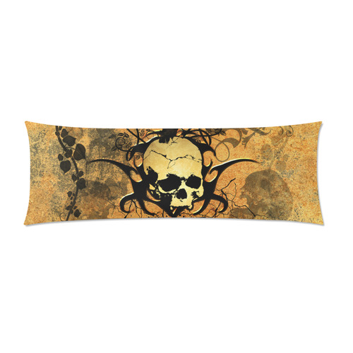 Awesome skull with tribal Custom Zippered Pillow Case 21"x60"(Two Sides)