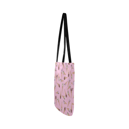 Pink Fun Ice Cream Pattern Reusable Shopping Bag Model 1660 (Two sides)