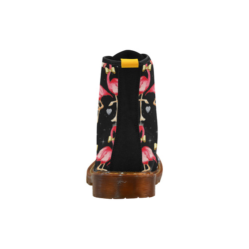 flamingo on black Martin Boots For Women Model 1203H