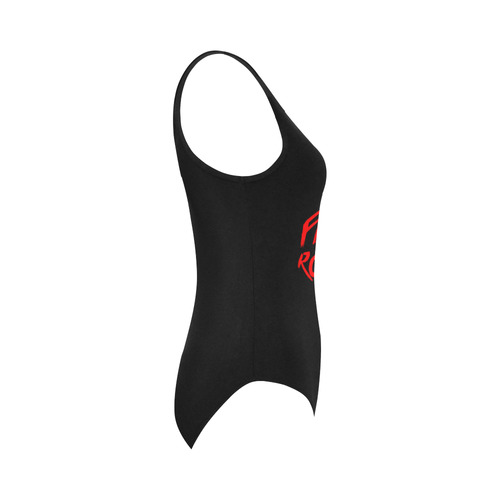 Fuckin Royalty red/black Vest One Piece Swimsuit (Model S04)