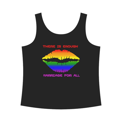 Gay Pride Rainbow Kiss All Over Print Tank Top for Women (Model T43)