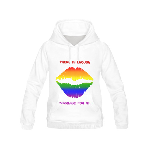 Gay Pride Rainbow Kiss All Over Print Hoodie for Men (USA Size) (Model H13)