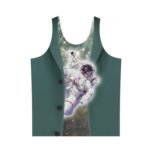 Astronaut looks out of a jacket All Over Print Tank Top for Men (Model T43)