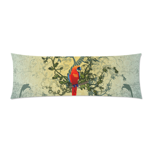 Cute parrot Custom Zippered Pillow Case 21"x60"(Two Sides)