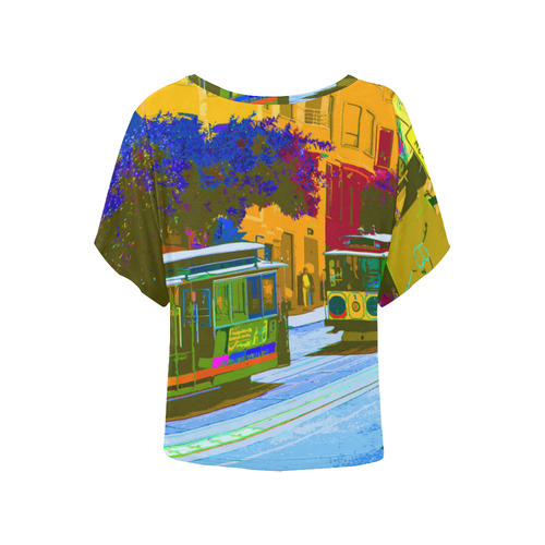 SanFrancisco_20170108_by_JAMColors Women's Batwing-Sleeved Blouse T shirt (Model T44)