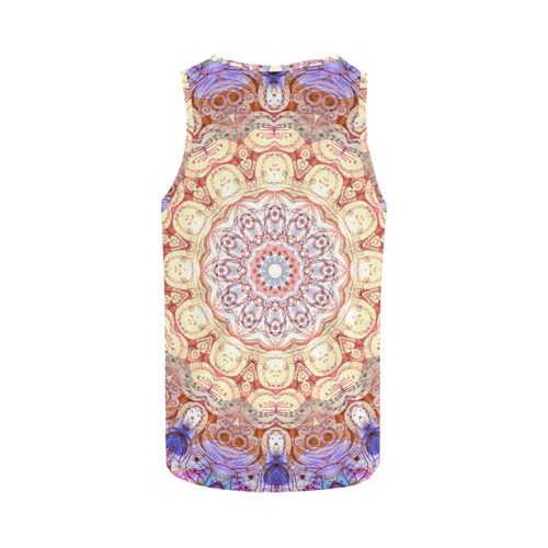 Watercolor Mandala Grunge - Magenta Blue Yellow All Over Print Tank Top for Men (Model T43)