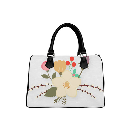 Spring Summer Floral With Pussywillows Boston Handbag (Model 1621)