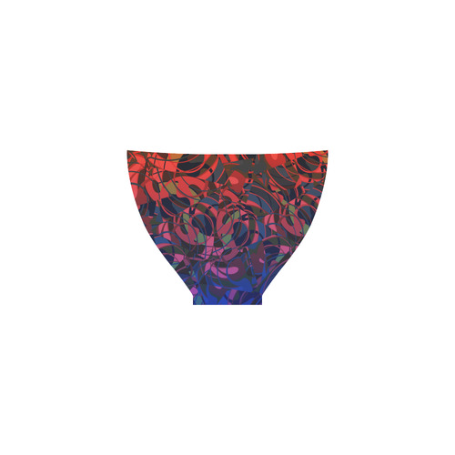 Hot Summer Nights Abstract - Blue and Deep Red Custom Bikini Swimsuit