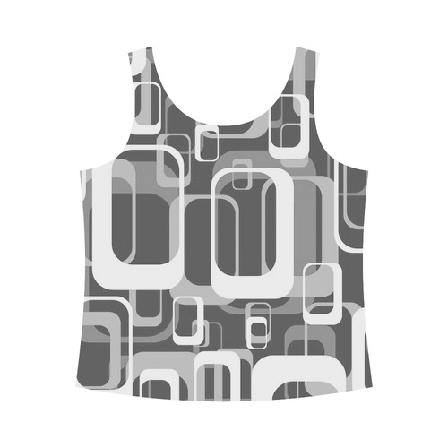 retro pattern 1971 gray JamColors All Over Print Tank Top for Women (Model T43)