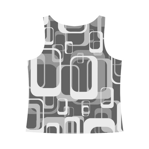 retro pattern 1971 gray JamColors All Over Print Tank Top for Women (Model T43)
