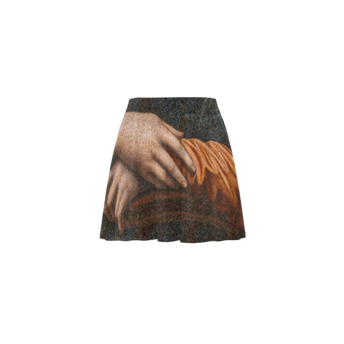 Funny Art BULLDOG MONA LISA Mini Skating Skirt (Model D36)