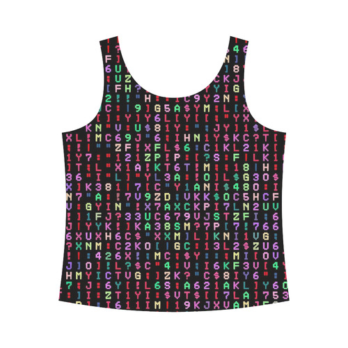 funny allover matrix 2 All Over Print Tank Top for Women (Model T43)