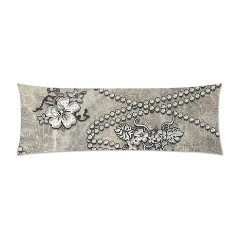 Decorative design, damask Custom Zippered Pillow Case 21"x60"(Two Sides)