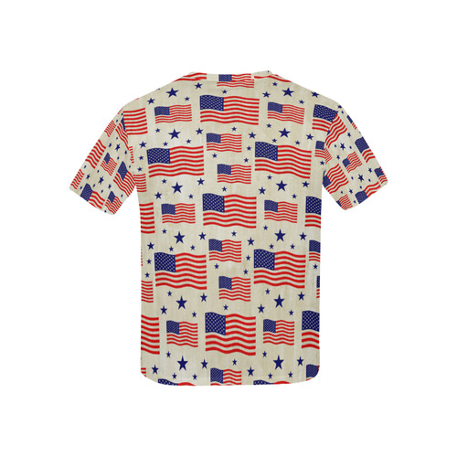 Flag Of The USA grungy style Pattern Kids' All Over Print T-shirt (USA Size) (Model T40)