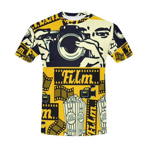 Film Collection All Over Print T-Shirt for Men (USA Size) (Model T40)